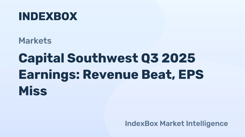 Capital Southwest Q3 2025 earnings: revenue beat, EPS miss